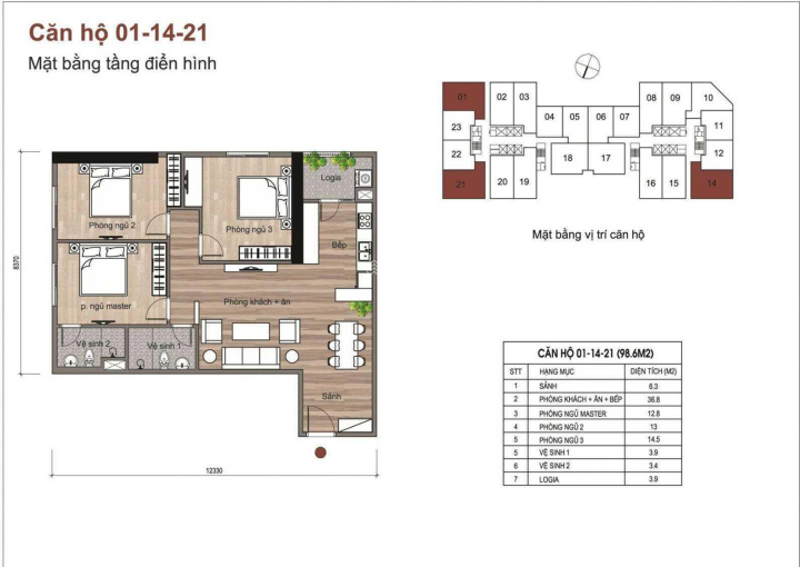 Thiết kế căn 3PN đẹp nhất tại Eurowindow River Park